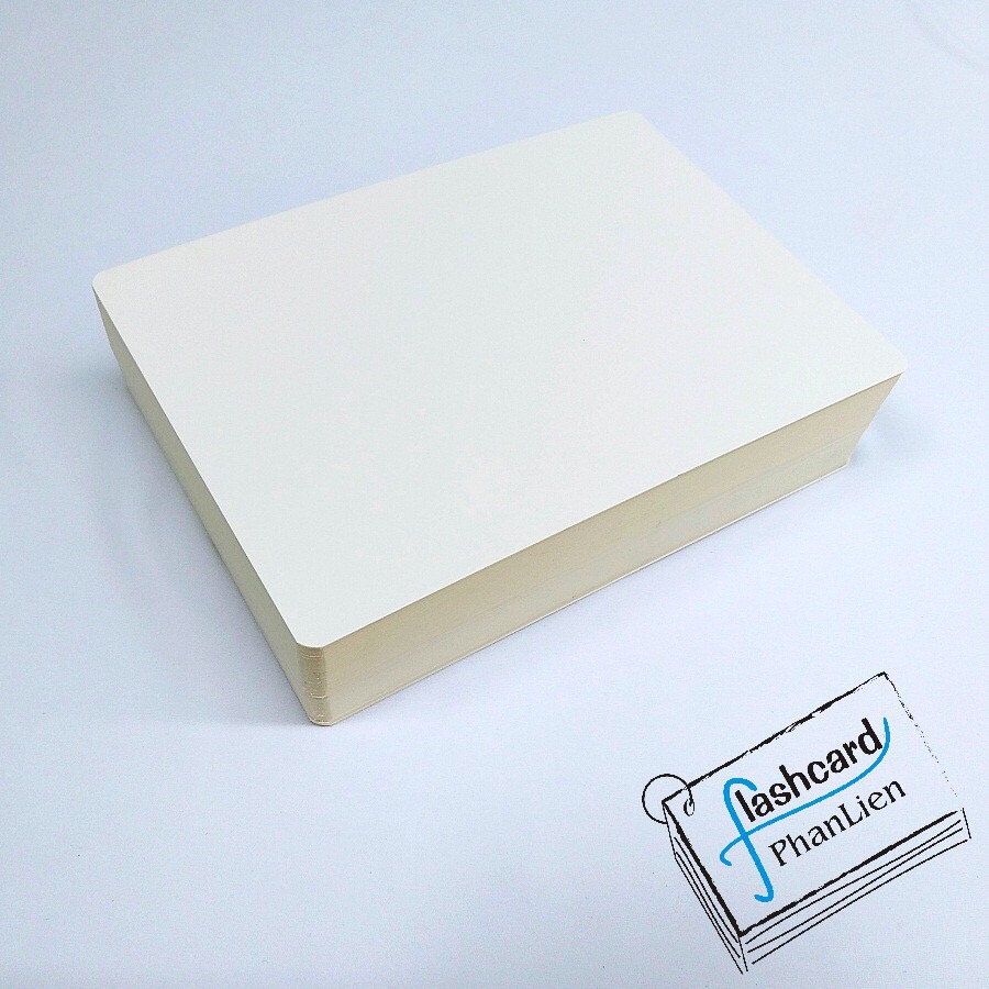 Flashcard không đục lỗ size nào cũng có