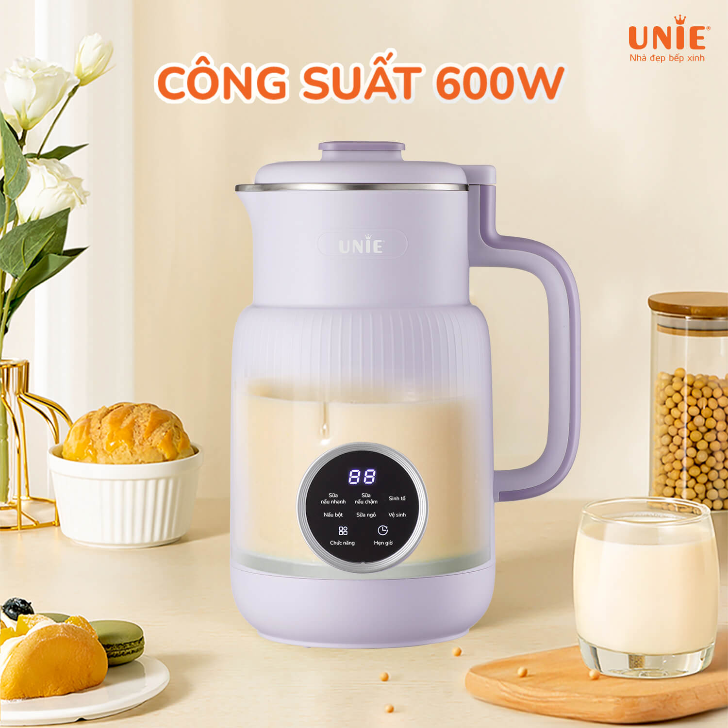 Máy làm sữa hạt UNIE UMB08