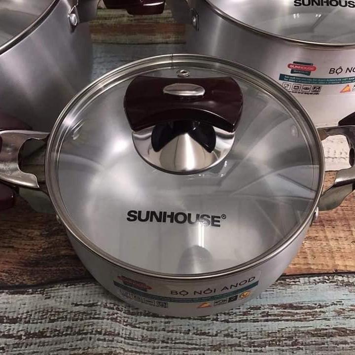 Bộ nồi anod sunhouse SH8833EB