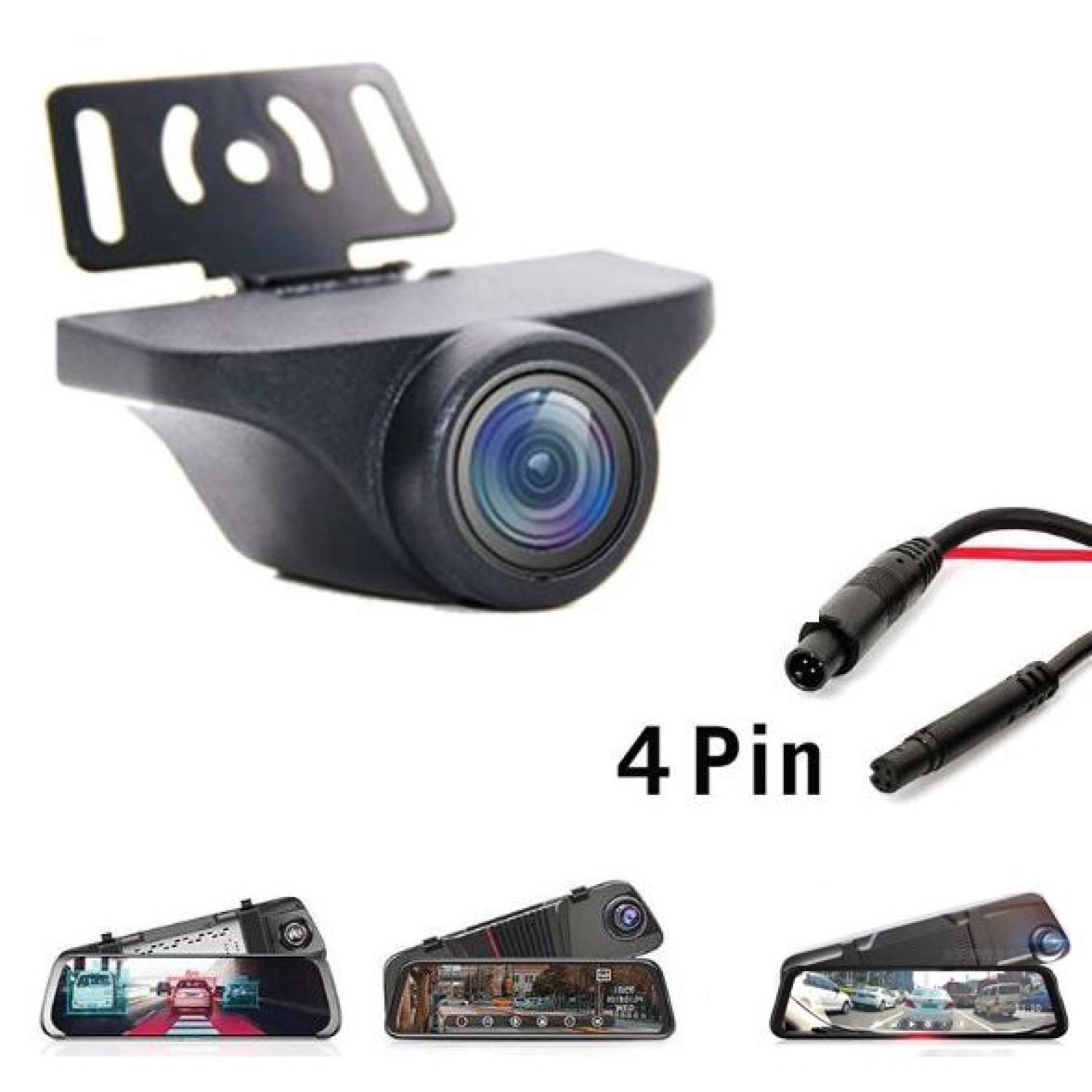 Camera lùi AHDH2153PY 4 chân dùng cho camera hành trình màn hình 9 đến 10icnh