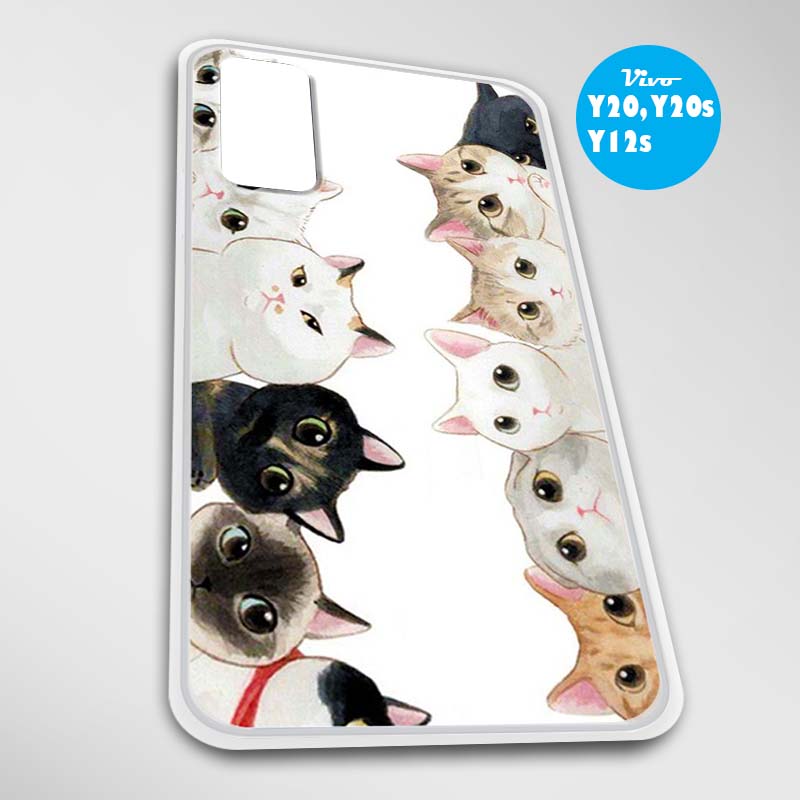 [HCM]Ốp lưng dành cho Vivo Y20 Vivo Y20s Vivo Y12s mẫu Các con mèo