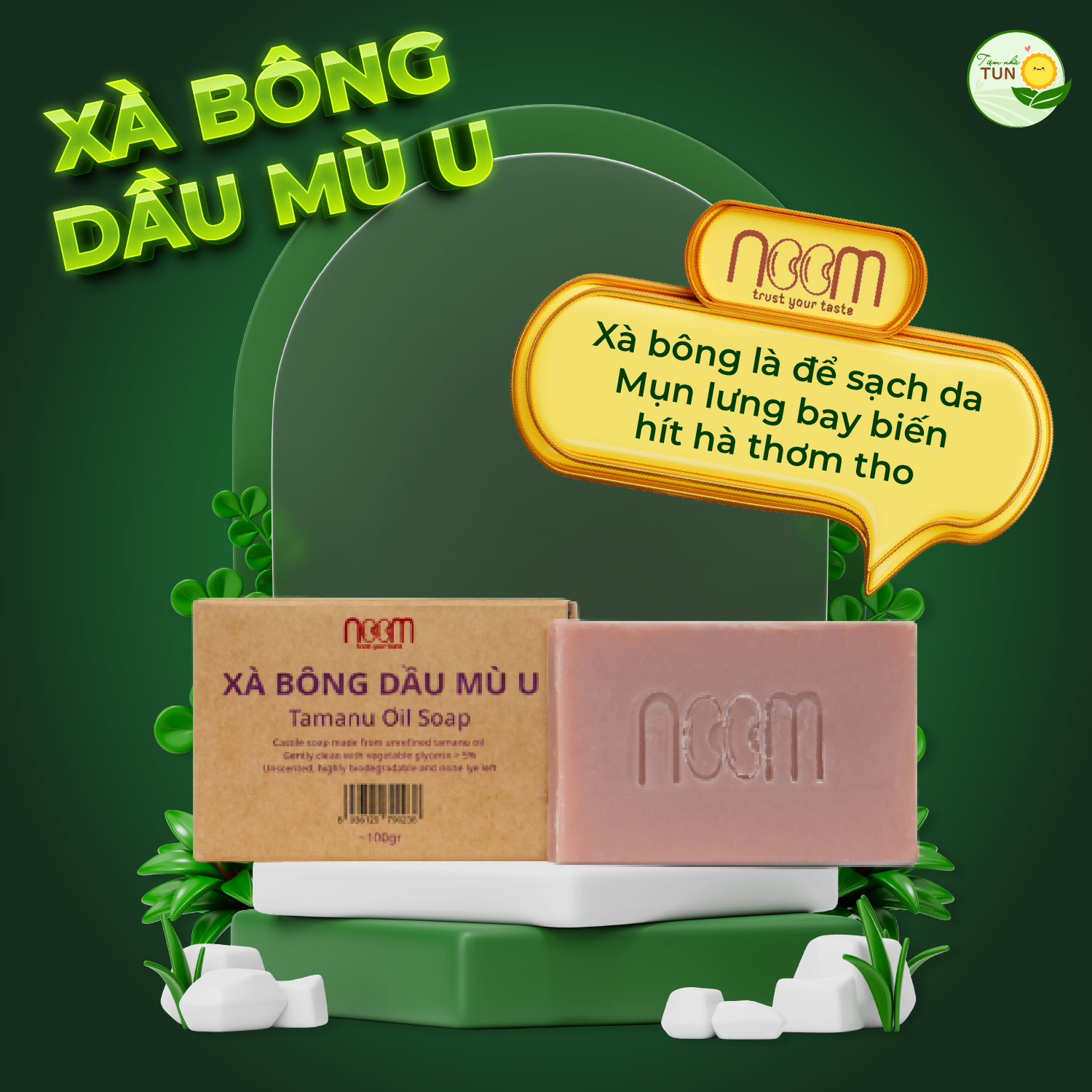 Xà bông dầu mù u noom 100 gram
