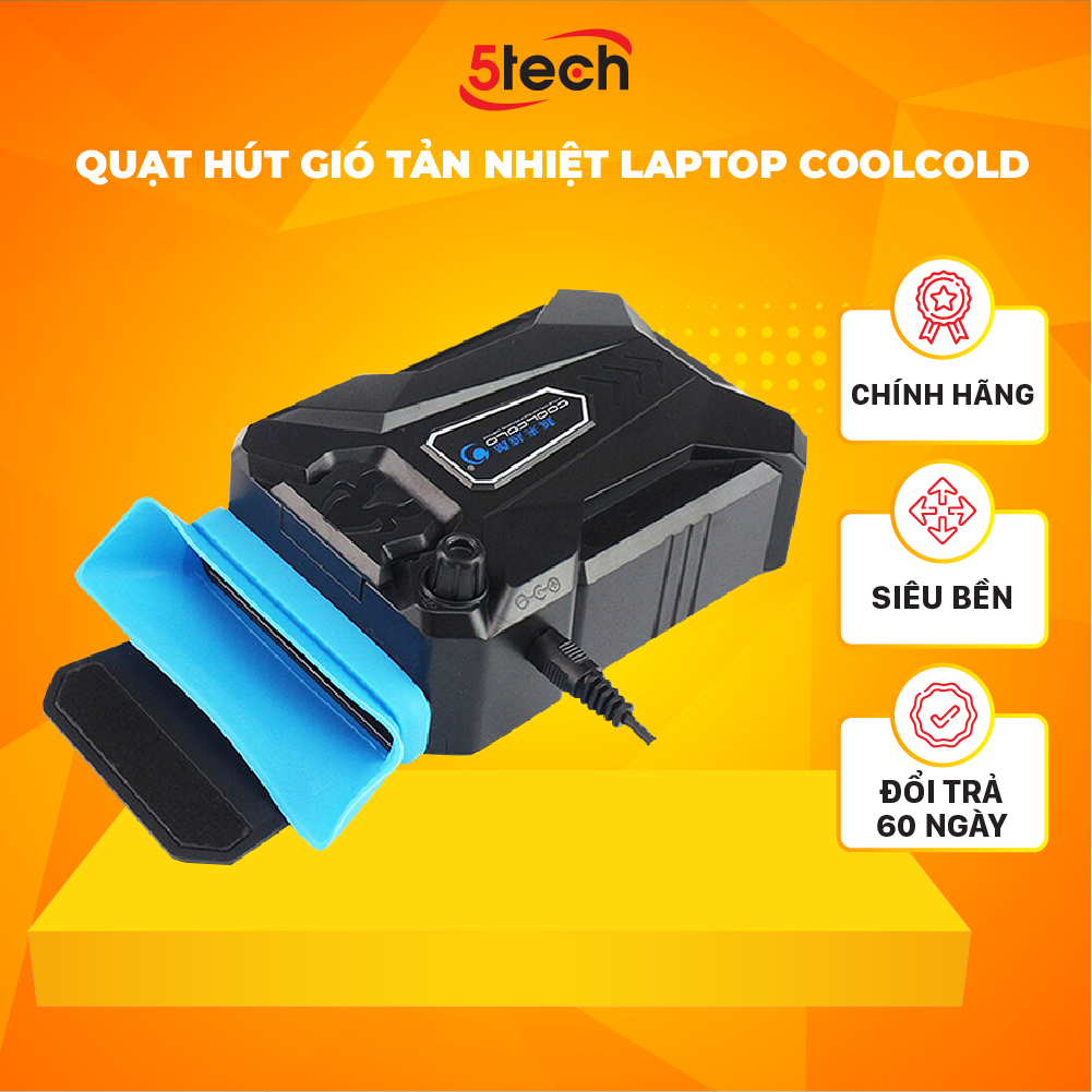 Quạt hút gió tản nhiệt laptop CoolCold Ice Troll làm mát máy tính siêu nhanh tương thích với mọi loại laptop