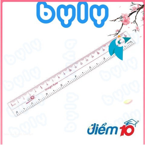 Thước dẻo trong suốt 20cm thiên long điểm 10 tp-sr022