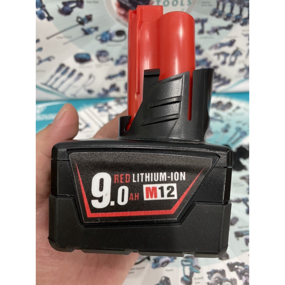 Vỏ mạch 9 cell Milwaukee 12V, mạch nhận sạc zin ( Full tem).