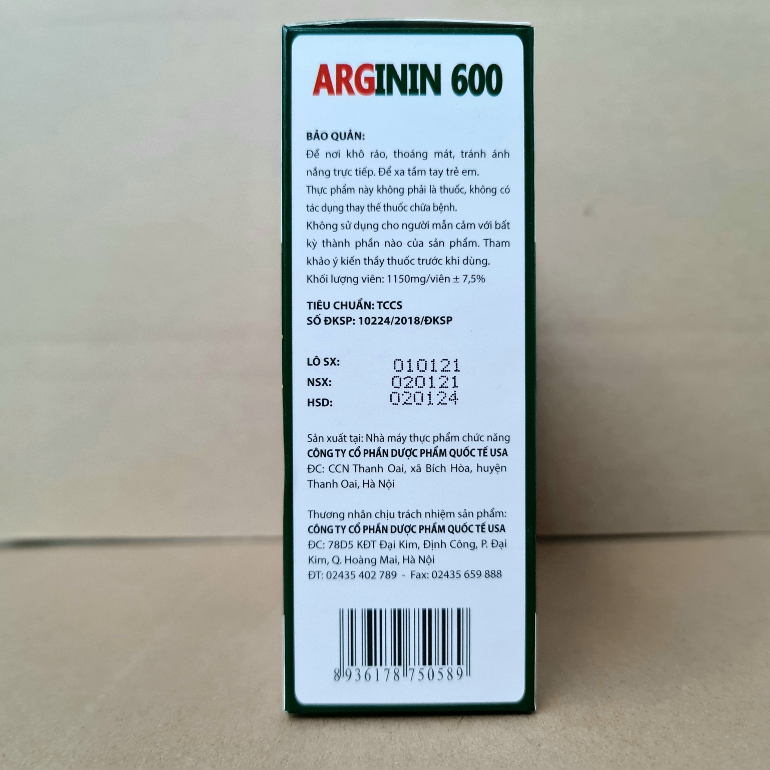 Arginin 600 strengthen liver function-box 60 tablets