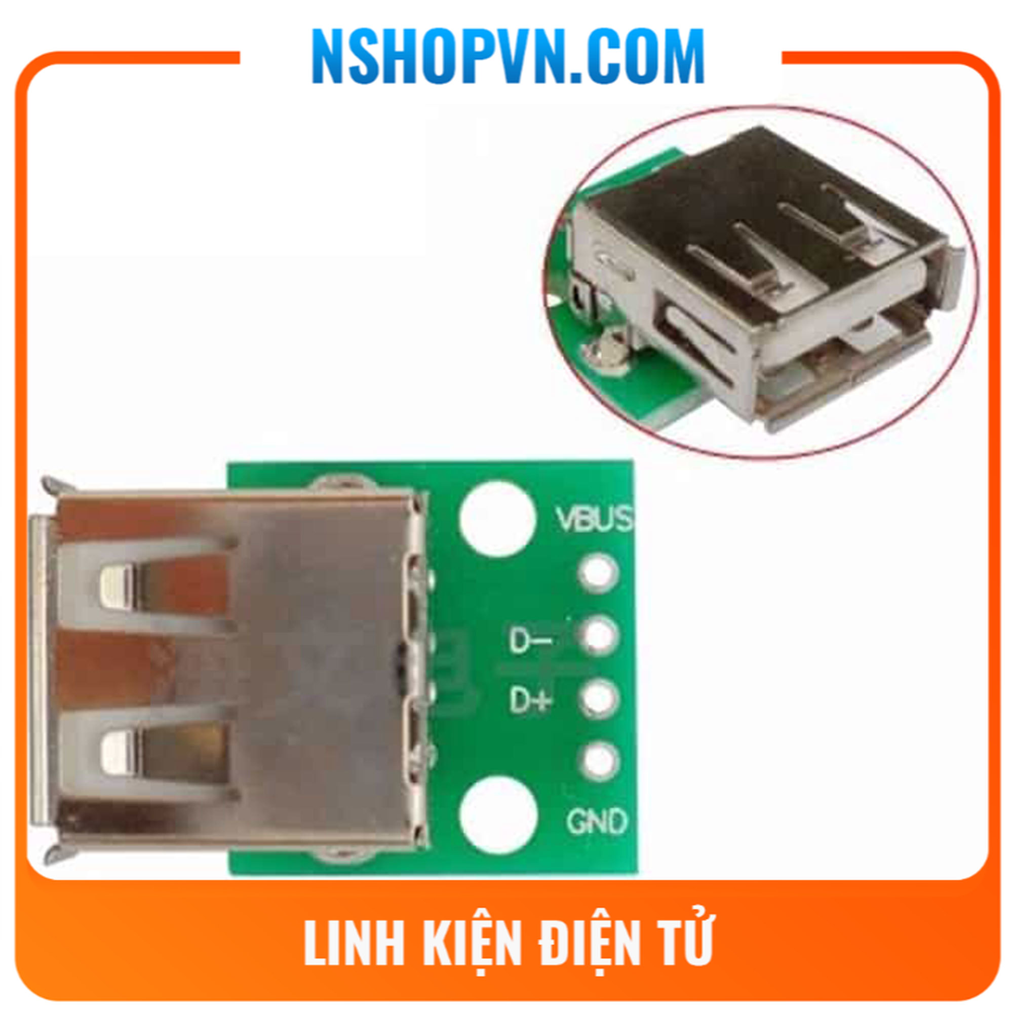 2 Đế ra chân USB cái