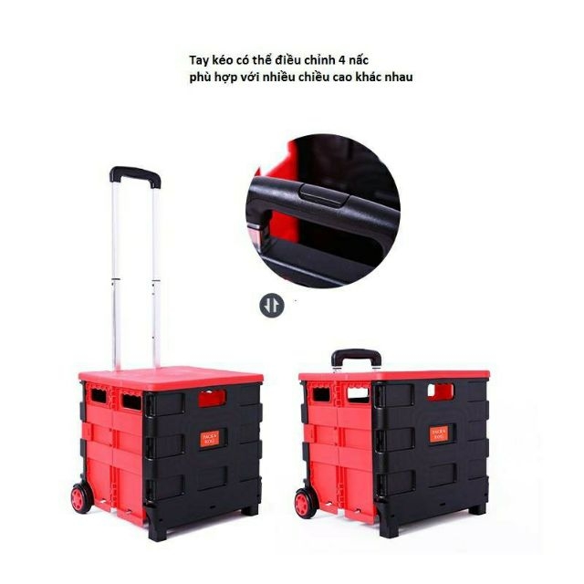 Thùng đựng đồ gấp gọn Vali kéo đa năng
