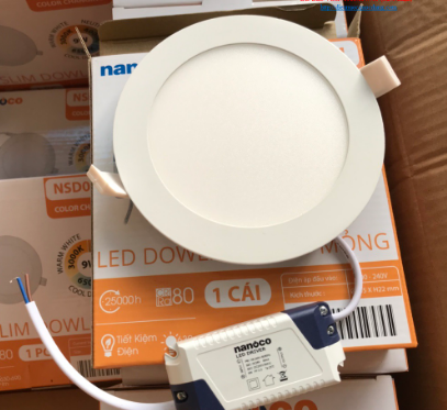[HCM]Đèn Led Âm Trần Tròn 9W Nanoco NSD0941 (ánh sáng 4000K)