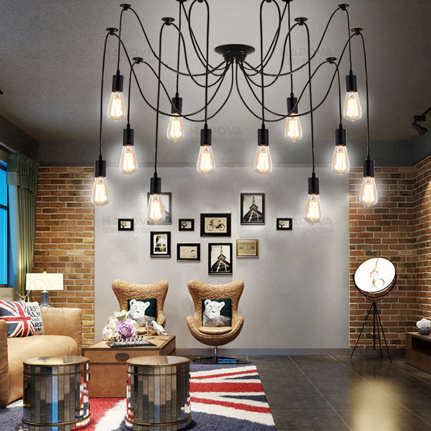 Đèn treo trần chân nhện mềm HAPOVA WIXILS 5069 (Chưa kèm bóng led)