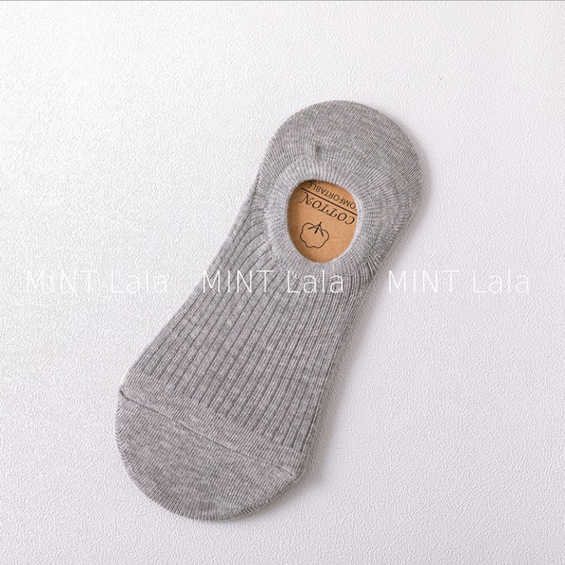 Vớ/tất lười nam trơn đệm gót silicon chống tuột