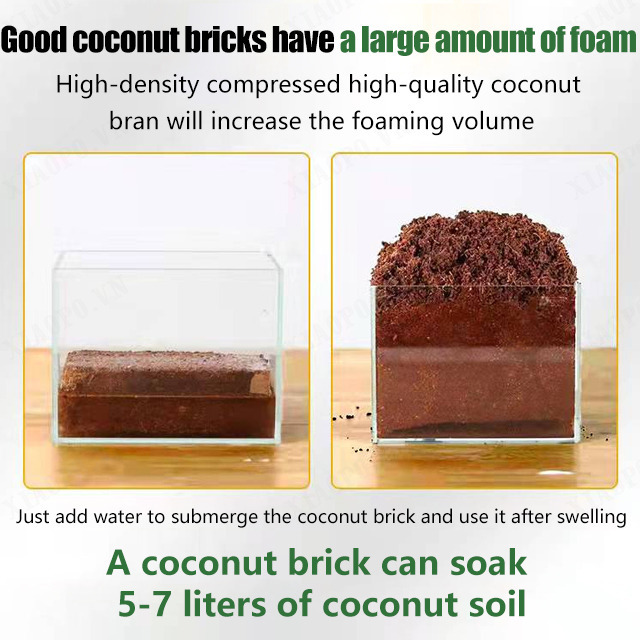 【1/2PCS】Green plant nutrient soil [organic natural coconut brick]