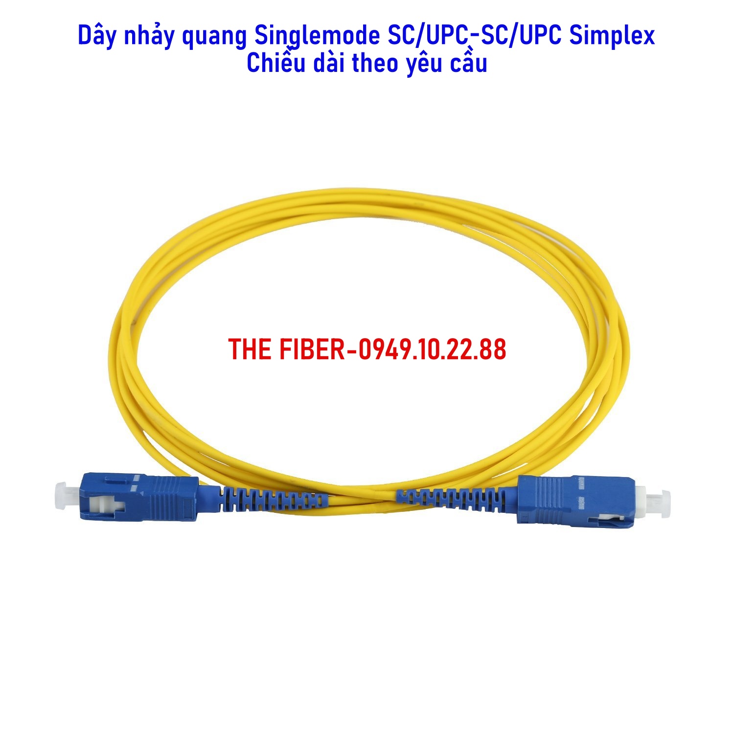 Dây nhảy quang Singlemode SC/UPC SC/UPC Simplex - Chiều dài theo yêu cầu