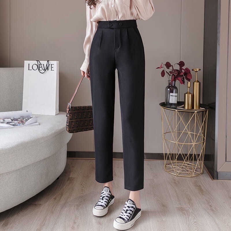 Quần nữ công sở baggy mã 2khuy Hàng Mới_m037 (Baggy tuyết mưa công sở 2 khuy)