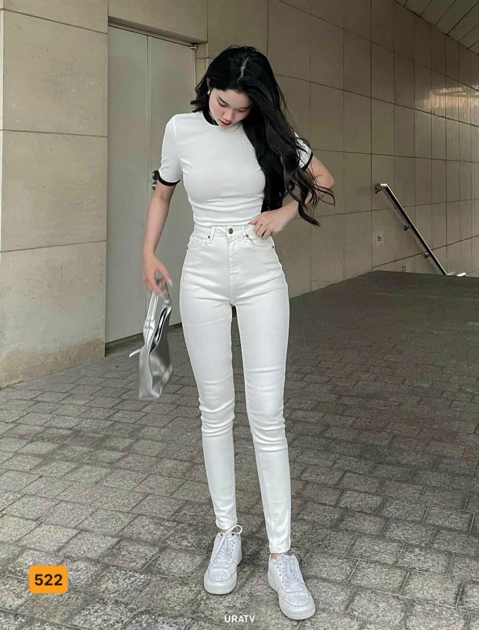 [Hoàn Tiền 15%] Quần jean nữ cao cấp vải denim xịn xò , không nhăn , không xù , không bai màu , hàng chuẩn shop ( shop tự chụp ) thời trang Diễm Nhi Shop lmnoo2
