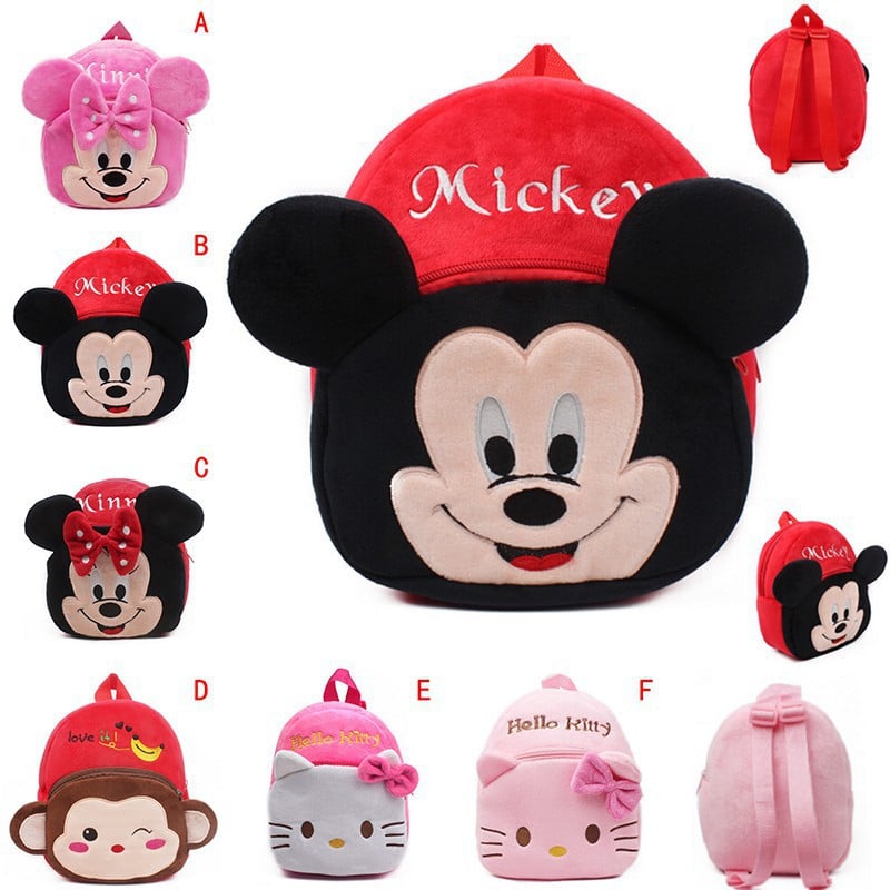 Balo vải bông mickey đỏ cho bé