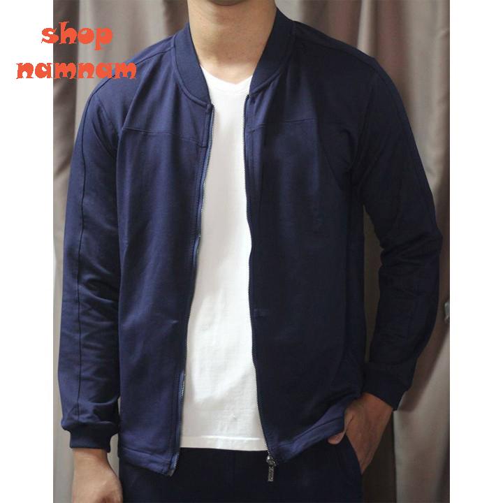 Áo khoác nỉ nam màu đen