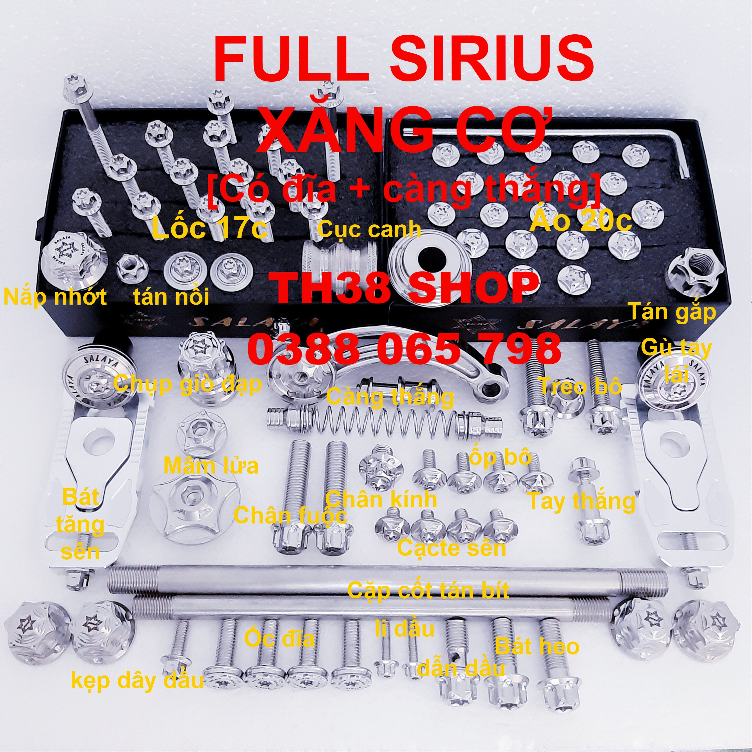 full ốc salaya sirius xăng cơ [có đĩa hoặc không đĩa lựa chọn bên dưới]_giá liên hệ