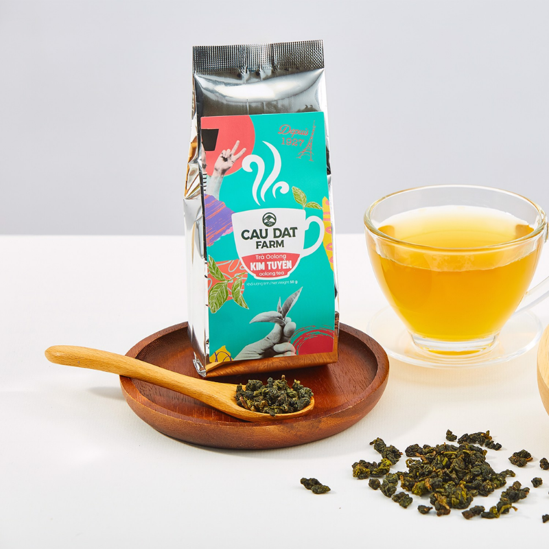 [Cầu Đất Farm] TRÀ OOLONG KIM TUYÊN CẦU ĐẤT GÓI 50G