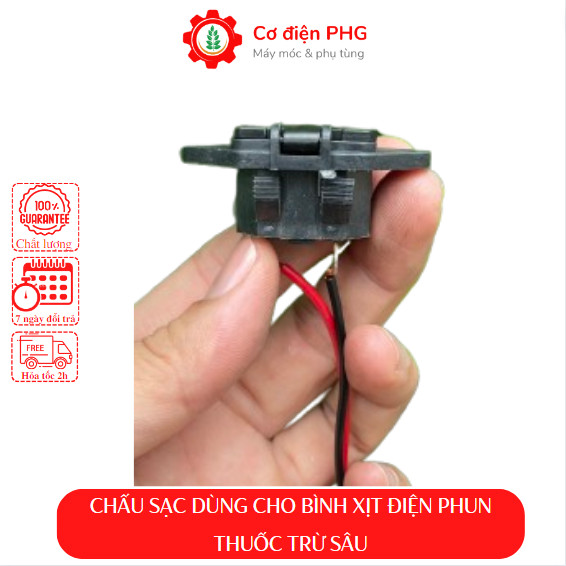 Chấu sạc chuyên dùng cho các loại bình phun thuốc trừ sâu bằng điện, xe đạp điện