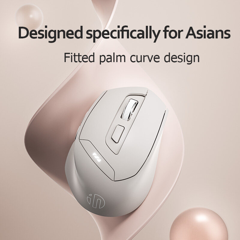 Chuột không dây bluetooth kiêm wireless INPHIC DR6 Silent không tiếng click (màu xám tro) Nhất Tín Computer