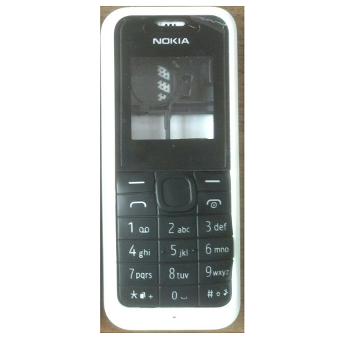 Vỏ Nokia 105 2015 2 sim đuôi sạc dẹp ( có sườn - có phím )