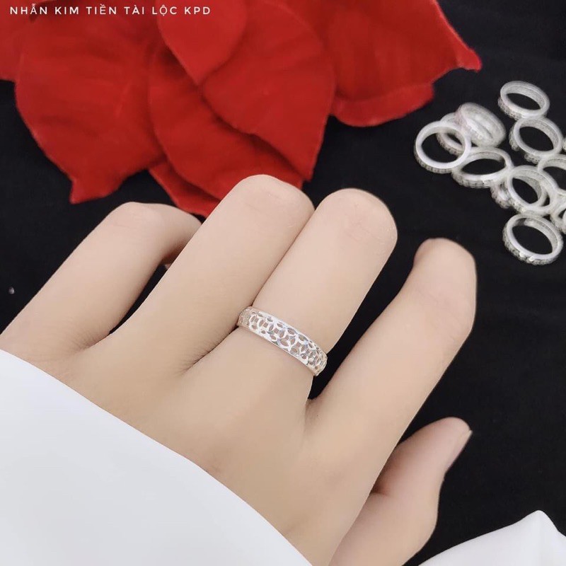 NHẪN KIM TIỀN BẠC TA, NHẪN KIM TIỀN TRƠN XINH XẮN SÁNG ĐẸP, ẢNH CHỤP THẬT - Chuyên sỉ trang sức bạc, cam kết giá tốt kèm bảo hành