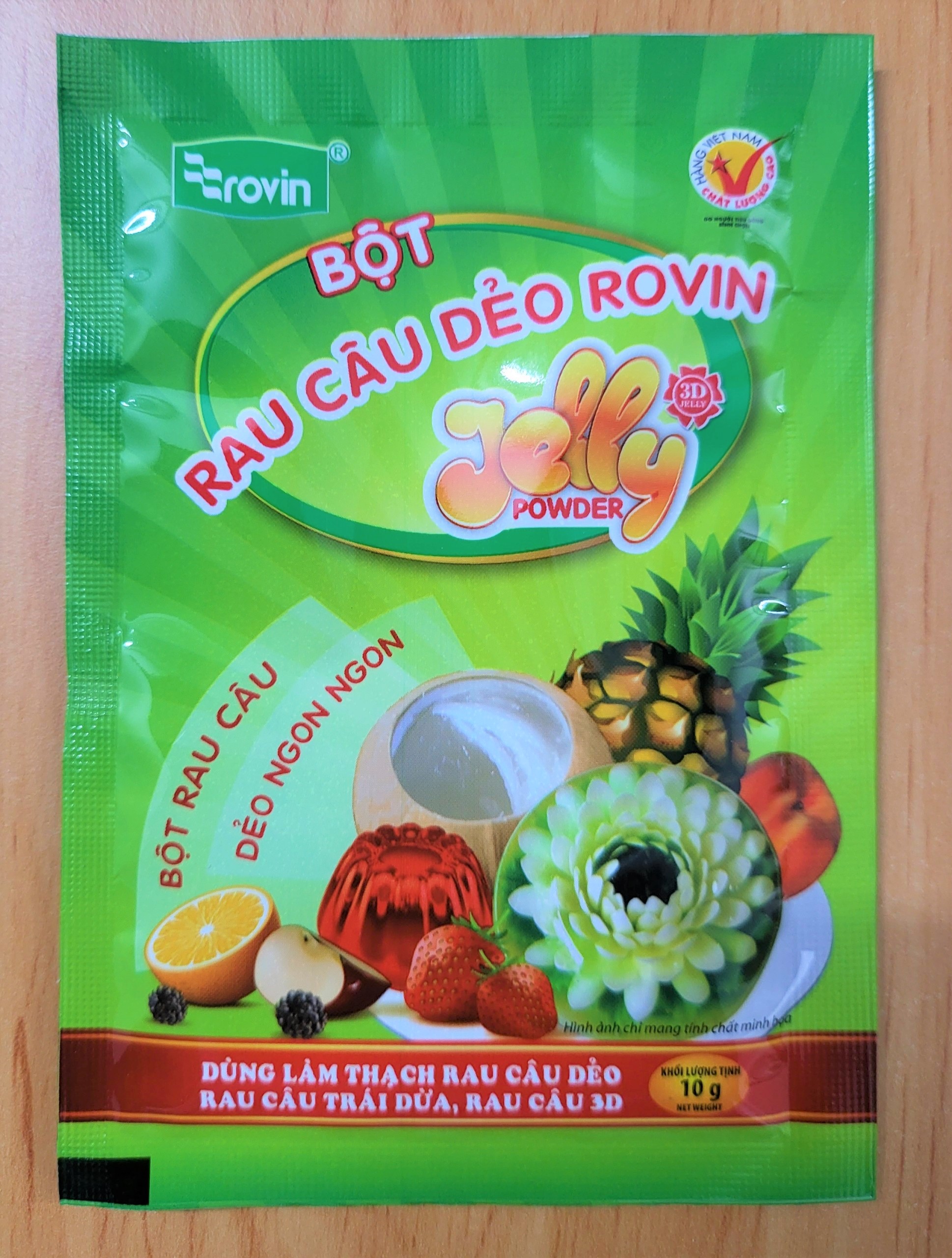 [Gói 10g – DẺO] BỘT RAU CÂU DẺO [VN] ROVIN Jelly Powder (halal)