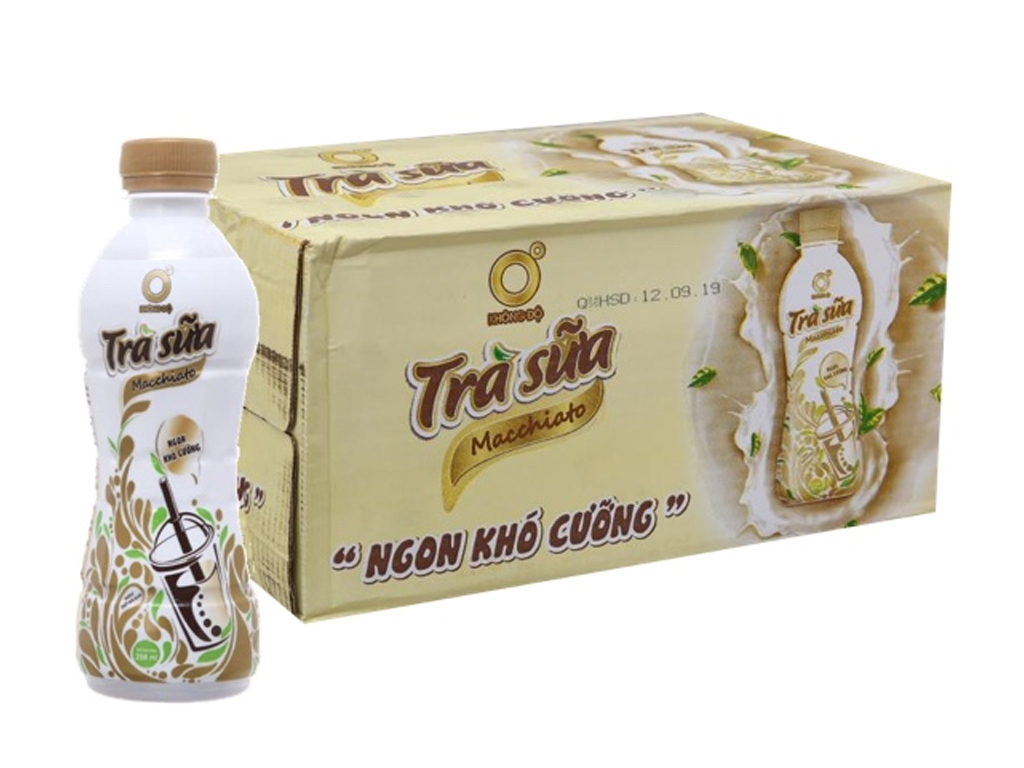 Trà sữa Không Độ macchiato 268ml - lốc 6 chai ( thùng 4 lốc )