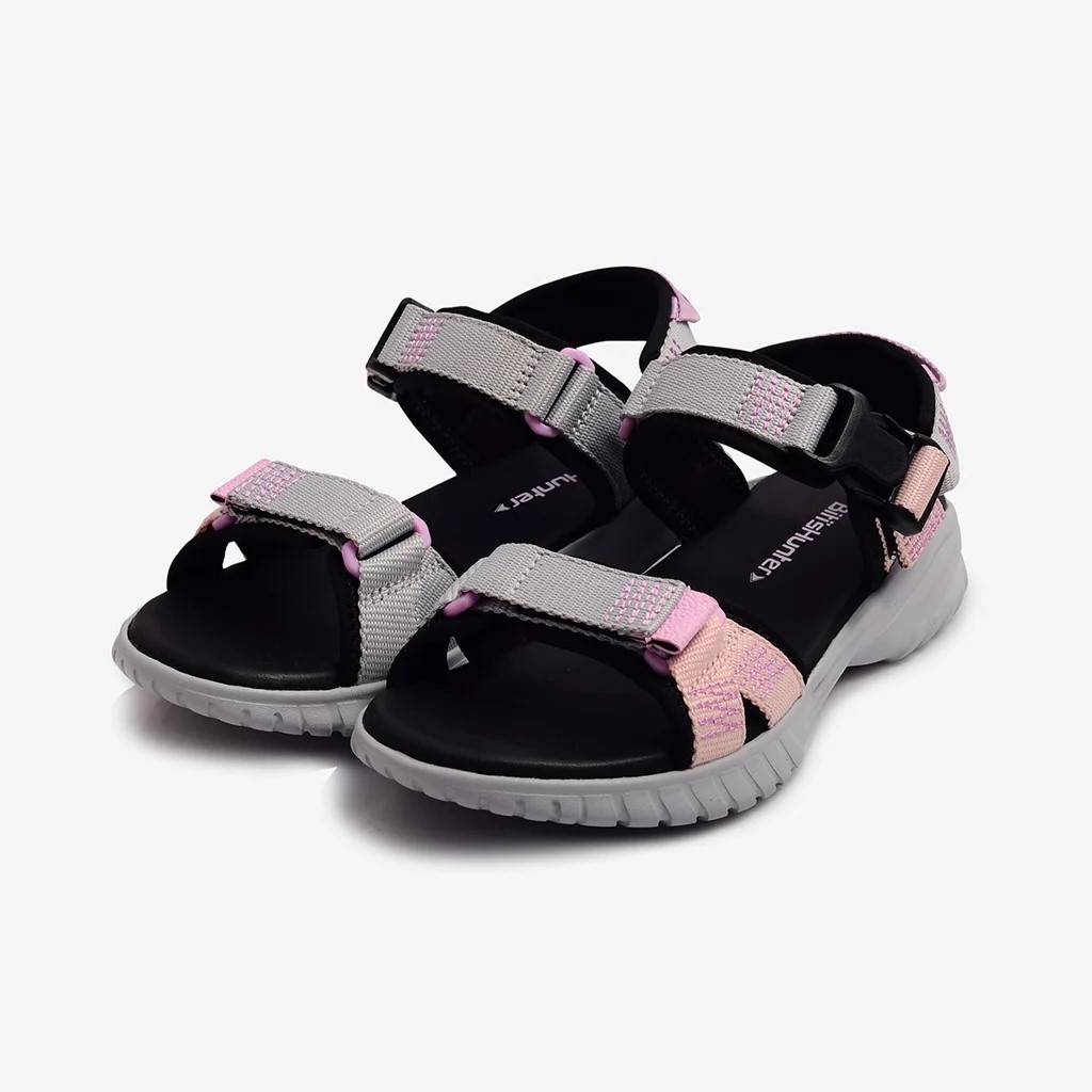 [HOÀN XU]   GIÀY SANDAL QUAI HẬU CAO CẤP NỮ BITI'S HUNTER DEWH00800 (ĐEN + XÁM) - BITIS