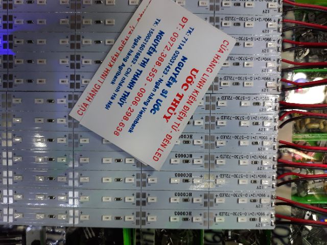 10 thanh led 5730 1 hàng màu (Xanh lá . xanh dương . đỏ)