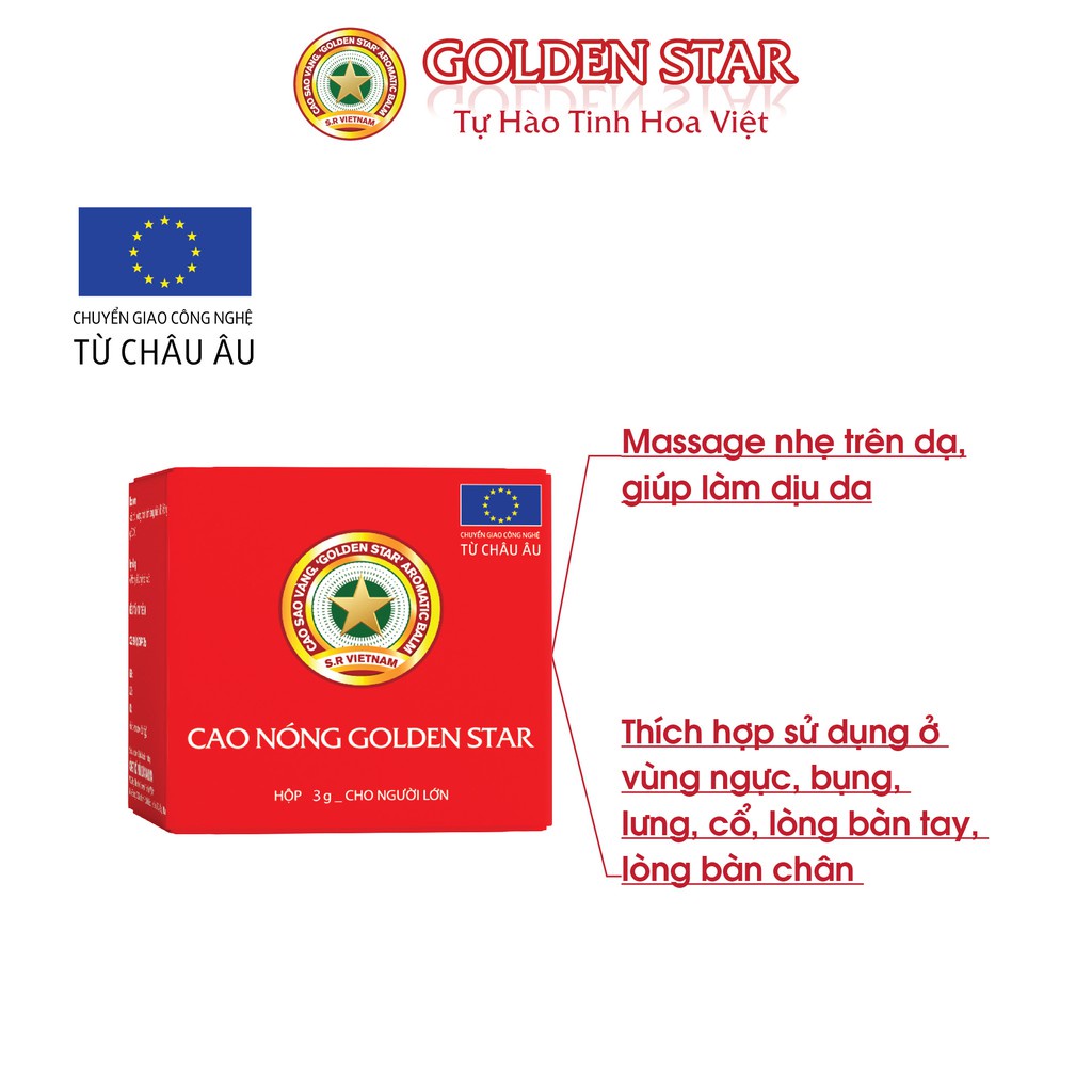 [Rẻ vô địch] [Chính hãng] Cao sao vàng - Golden Star 3gr