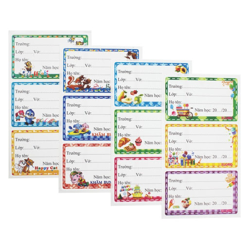 30 Chiếc Nhãn Vở Có Dính Sẵn