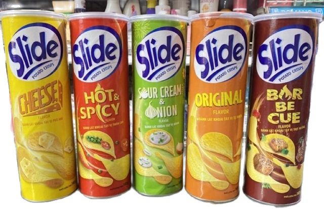 BÁNH SNACK SLIDE KHOAI TÂY LÁT 160G NHIỀU VỊ GIAO NGẪU NHIÊN