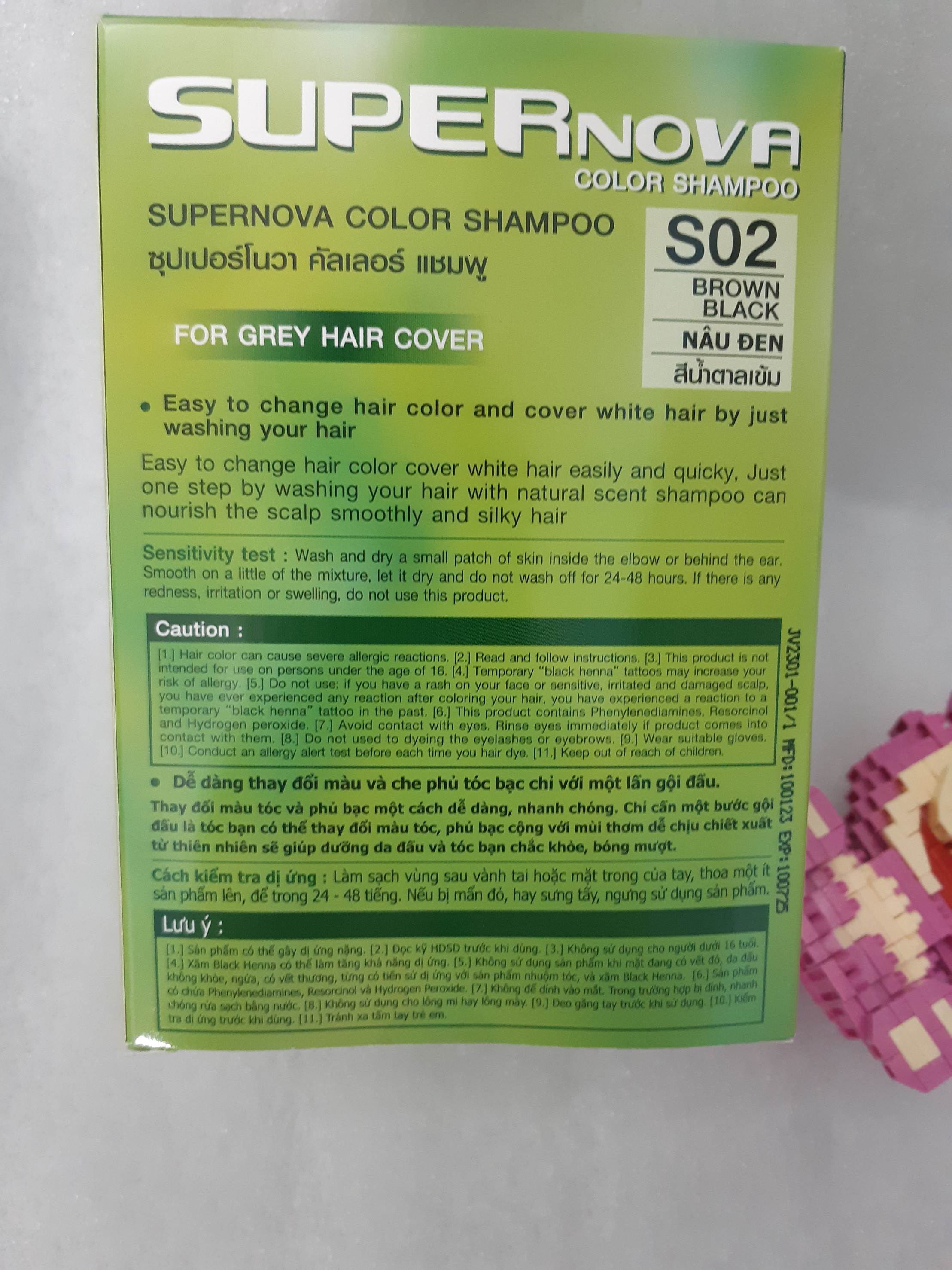 [Hộp 12 gói] Gội nhuộm thảo dược Super Nova 30ml/gói_ Thái Lan