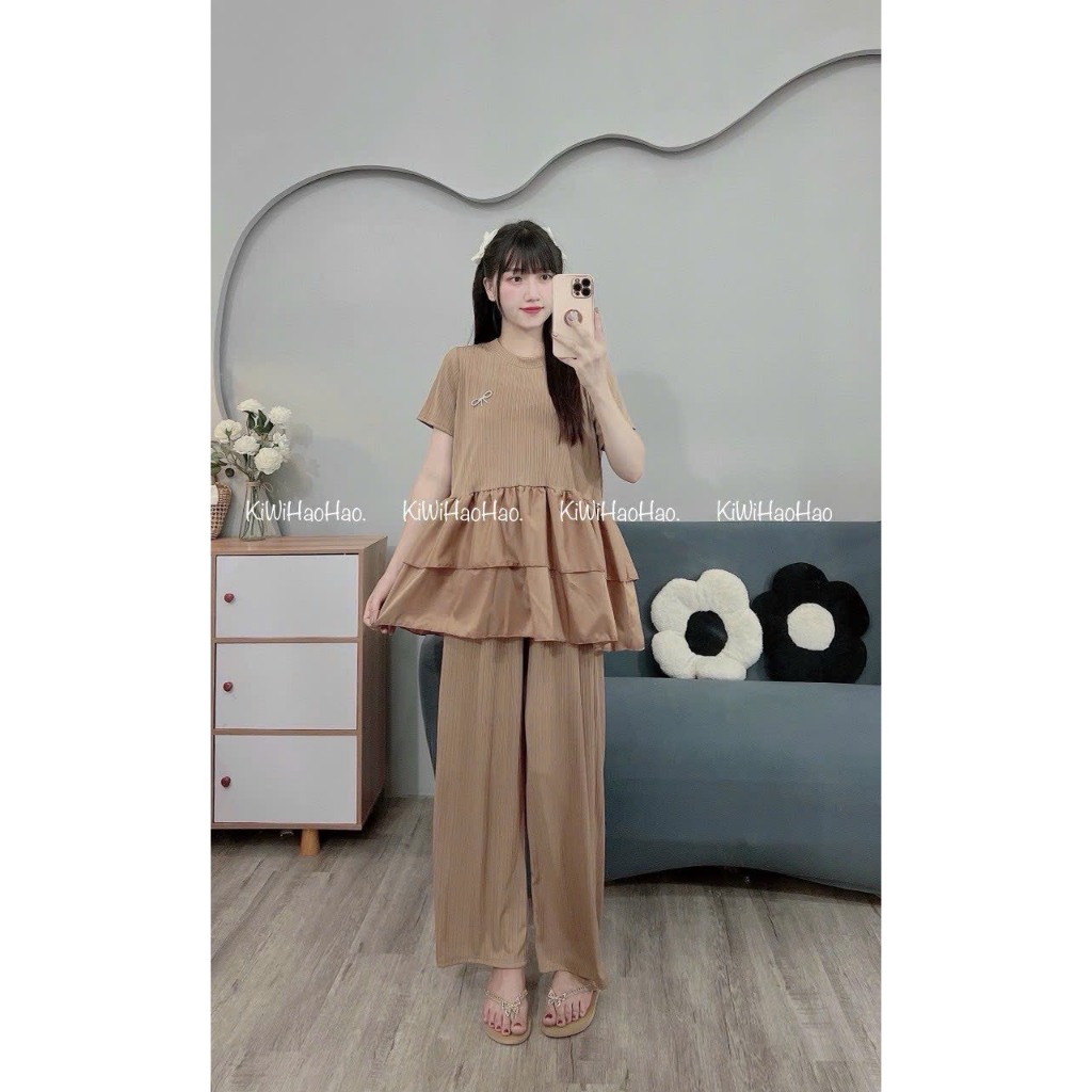 Bộ bầu cộc tay thiết kế trẻ trung sang trọng