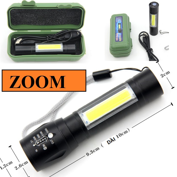 Đèn pin siêu sáng 1516 có zoom