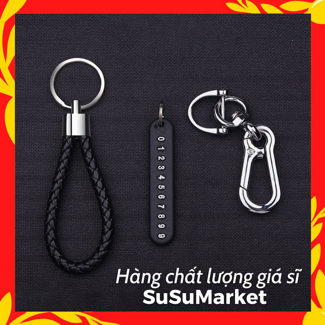 BỘ MÓC KHOÁ DÂY DA KÈM SỐ ĐIỆN THOẠI [CHỐNG THẤT LẠC]