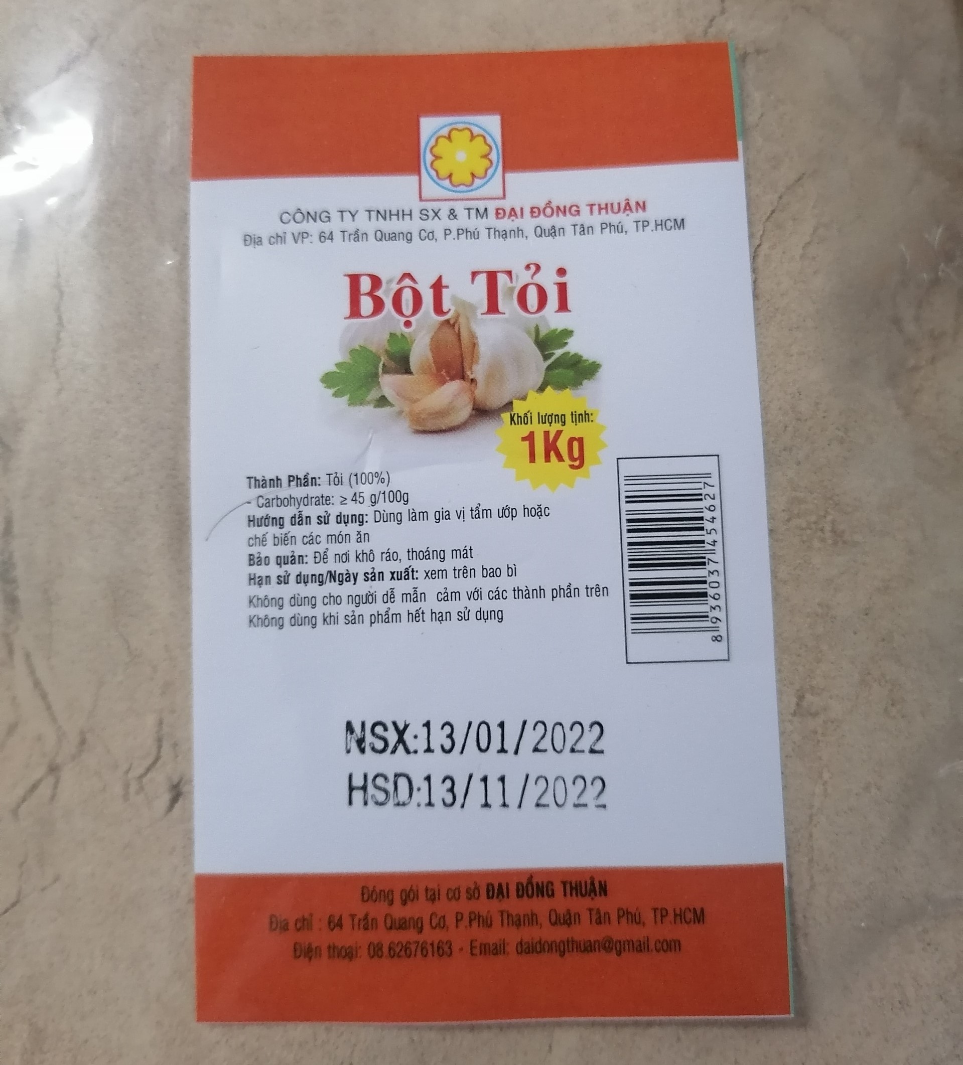 [GÓI LỚN 1Kg] BỘT TỎI [VN] ĐẠI ĐỒNG THUẬN Garlic Powder (bph-hk)