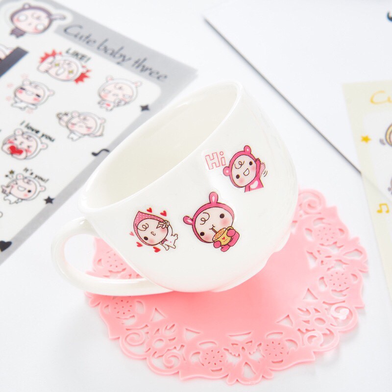 Bộ 6 Sticker Cute Baby Bukao