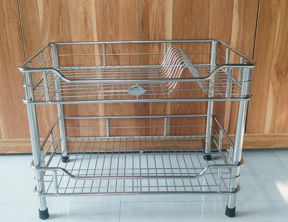 Kệ, chạn bát inox 2 tầng đứng