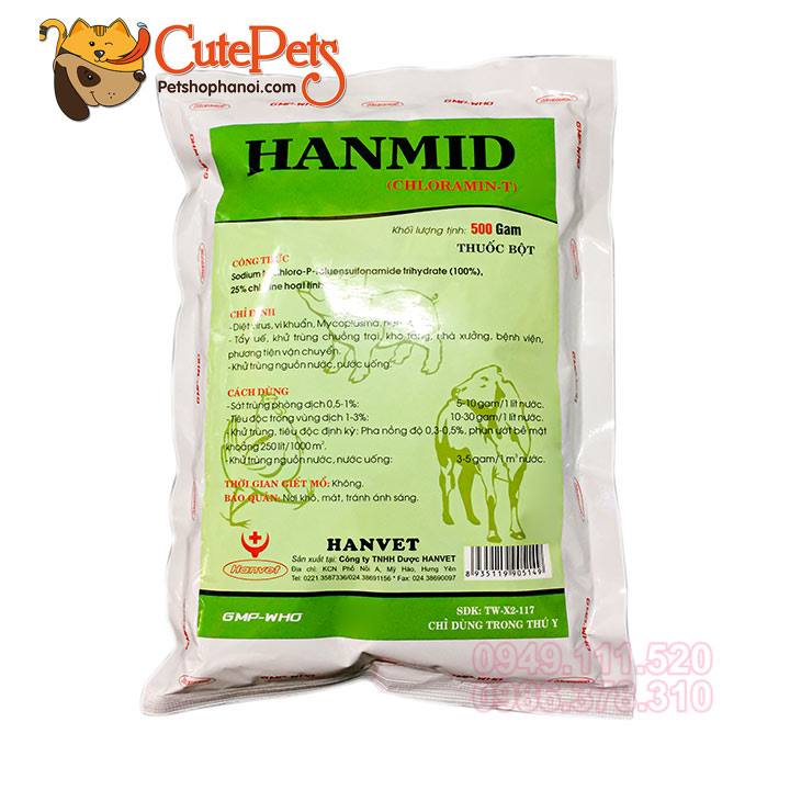 [HOÀN TIỀN 10%]Bột sát trùng Hanmid 50g Cloramin-T Dành cho thú cưng - CutePets