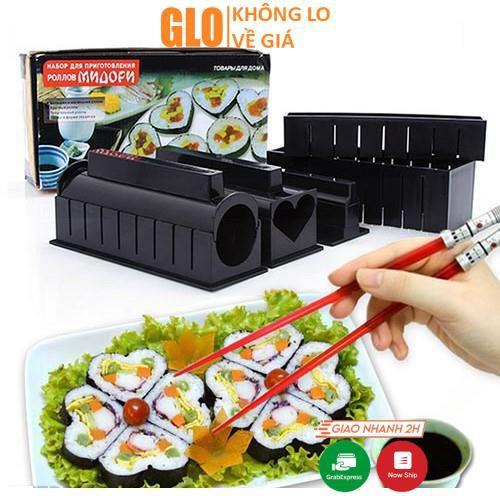 ๑ bộ dụng cụ làm sushi cơm cuộn 10 món dụng cụ làm bánh