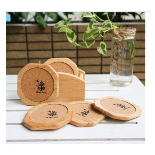 Bộ lót ly 6 cái gỗ đức thành 23201