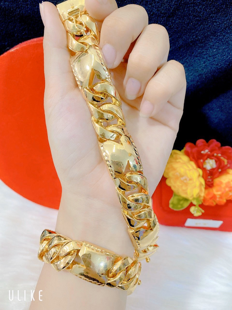[ Lắc Tay Mắt Xích - Bền Màu, Không Đen ] 0804 - Thiết kế Dùng Đi Tiệc phù hợp với mọi lứa tuổi - lắc tay vàng nữ, lắc tay vàng tây nữ, lắc tay vàng đẹp, lắc tay vàng tây nữ đẹp, lắc tay nữ vàng, lắc vàng tây nữ
