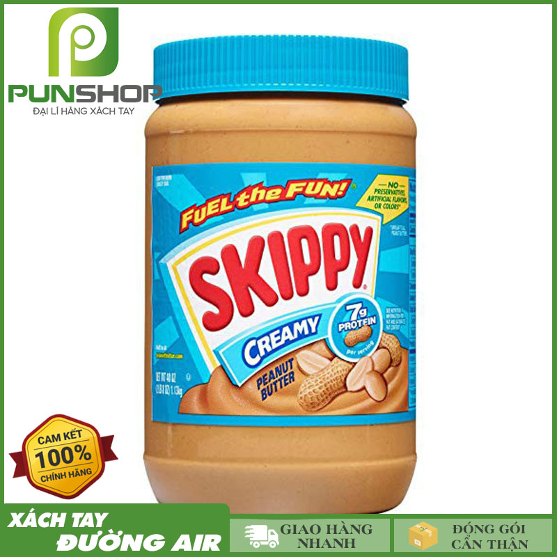 Hàng Mỹ Bơ Đậu Phộng Skippy Peanut Butter 1.36 Kg
