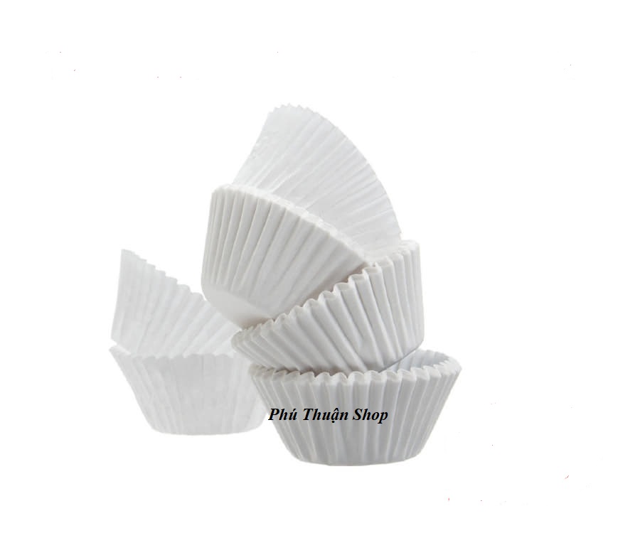 GIẤY LÓT BÁNH MUFFIN, CUPCAKE GIẤY MÀU TRẮNG SỐ 6 -500 CÁI