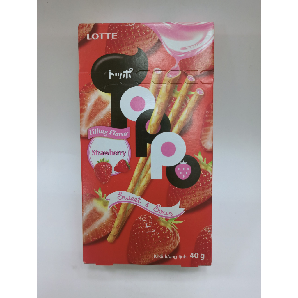 Bánh Que Lotte Toppo Hương Vani/Nhân Socola/Cacao (Hộp 40g)