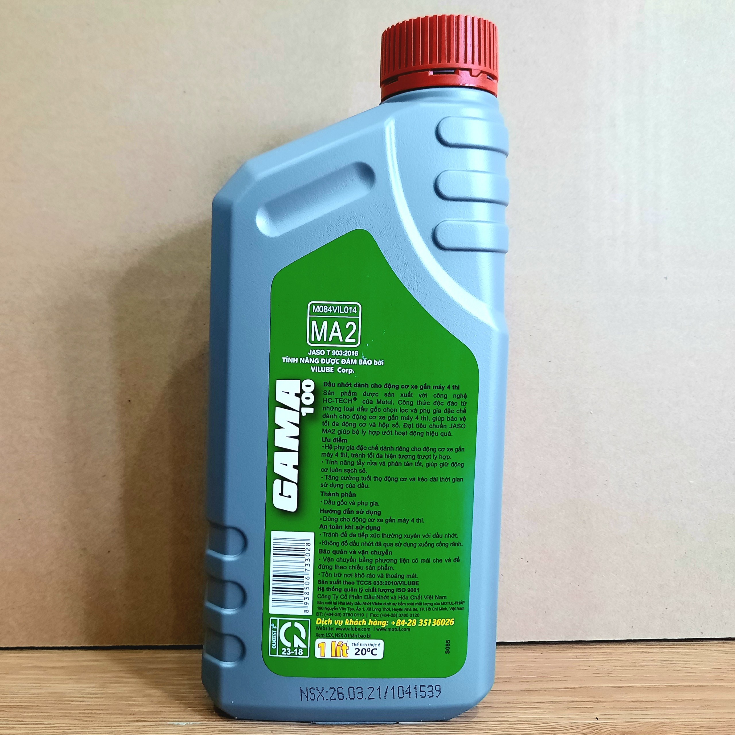[HCM][NHỚT XE SỐ ] GAMA100 HI TECH SAE 20W50 MA2 API SG 1 lít