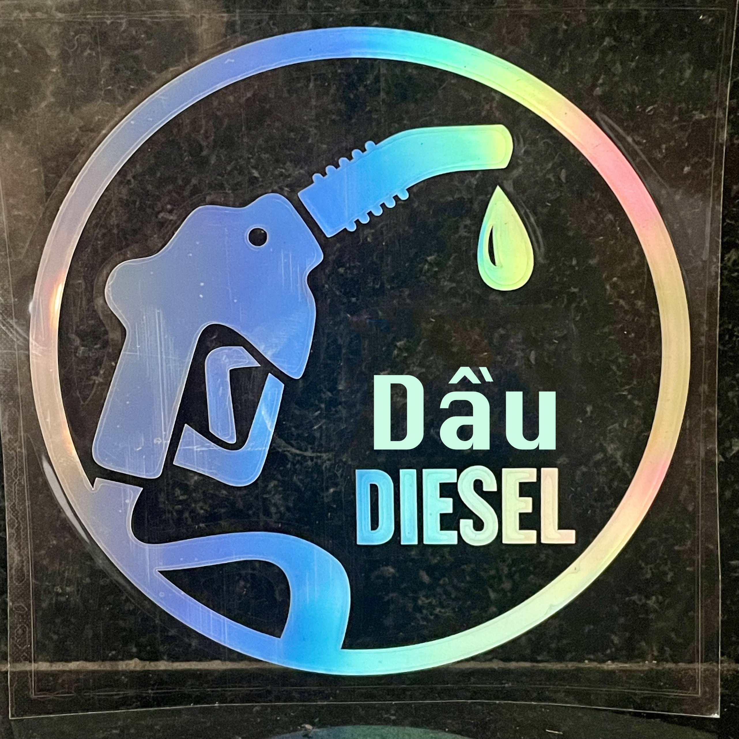 [HCM]Tem dán nắp bình xăng, dầu ô tô Diesel